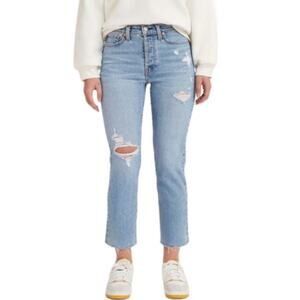 Levi's Women's Wedgie Straight Leg High Rise Distress Jeans Basic Size 25